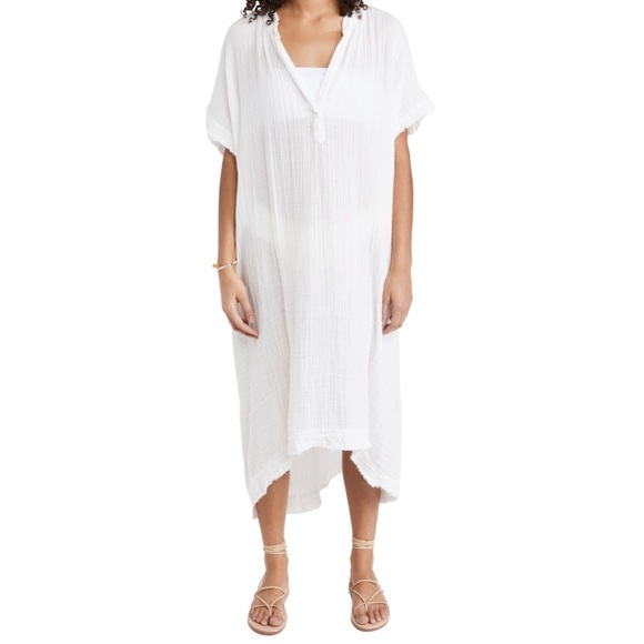 9Seed Tunisia Caftan in White - Picture 1 of 11
